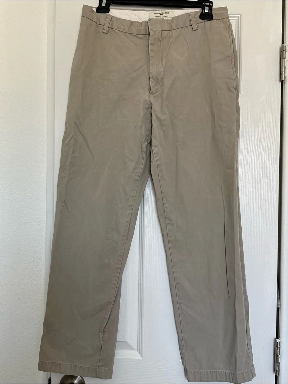 Banana Republic Khaki Straight-Leg Chinos - Light Taupe size 30/30